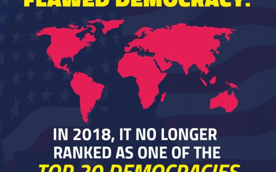 U.S.A. now considered a flawed democracy